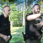 The Cohasset Police Department responded to a call reporting that a squirrel got its head stuck inside a tree on Brewster Road on Monday.