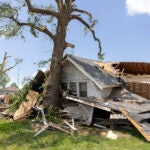 The wreckage of a home destroyed by a tornado the night before in Greenfield, Iowa, on Wedneday, May 22, 2024. (Rachel Mummey/The New York Times) Insurance