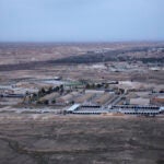 FILE - This Dec. 29, 2019, aerial file photo taken from a helicopter shows Ain al-Asad air base in the western Anbar desert, Iraq.