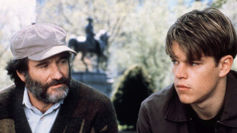 Robin Williams and Matt Damon in "Good Will Hunting."